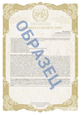 Образец Приложение к СТО 01.064.00220722.2-2020 Чегдомын Сертификат СТО 01.064.00220722.2-2020 
