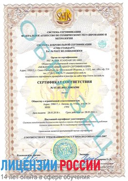 Образец сертификата соответствия Чегдомын Сертификат OHSAS 18001
