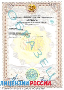 Образец сертификата соответствия (приложение) Чегдомын Сертификат ISO 14001